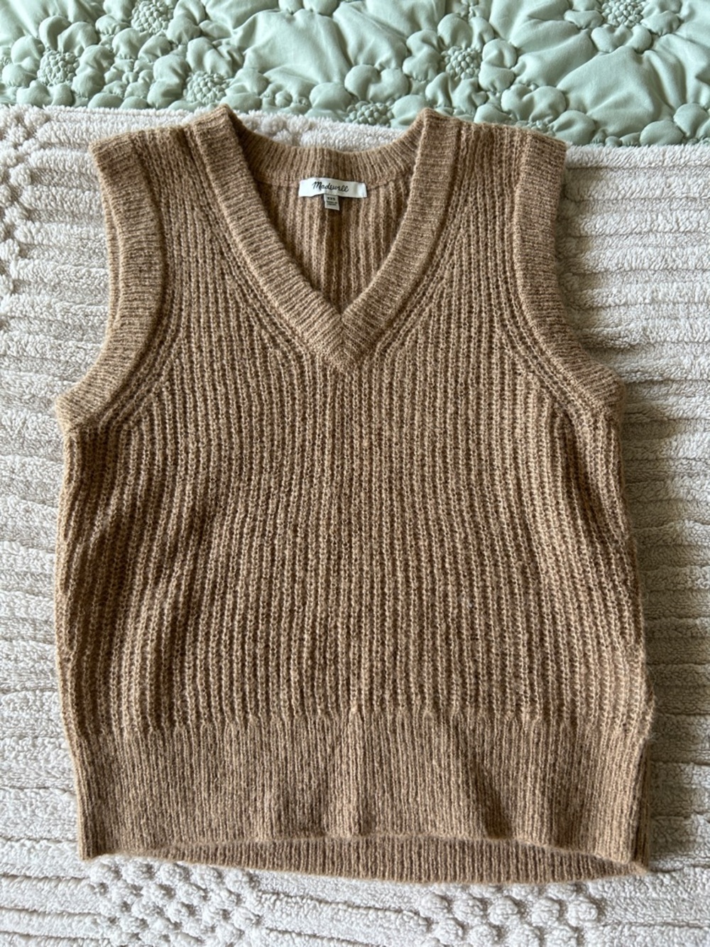 Madewell Camel color sweater vest